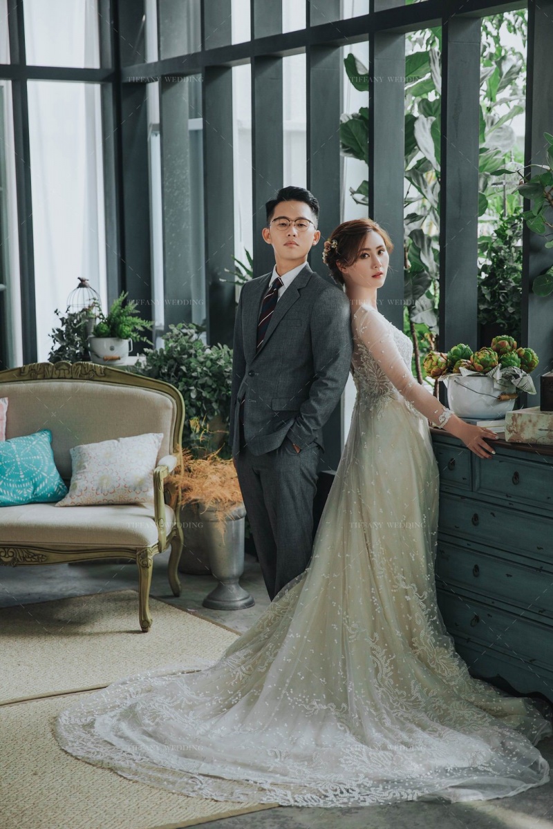 台中婚紗照分享推薦-室內棚拍婚紗的愛情溫度