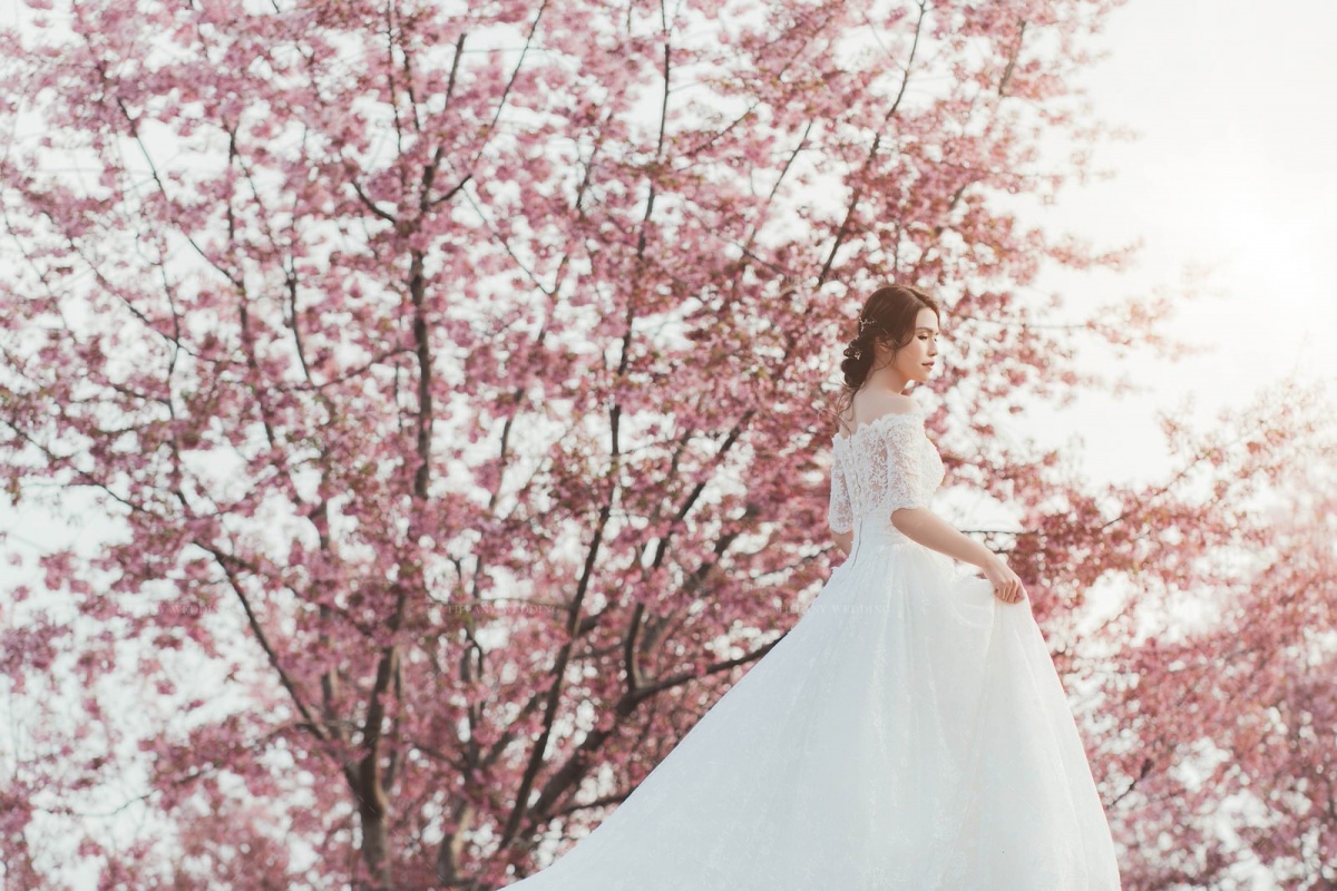 花樣婚紗裡的繾綣柔情 台中婚紗攝影公司推薦 拍婚紗景點
