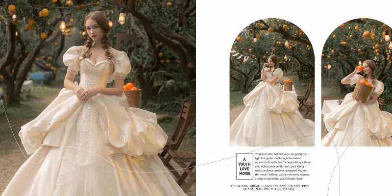 台中婚紗禮服設計 帝芬妮婚紗攝影 橙花覓境：新一季的婚紗禮服設計美學與靈感